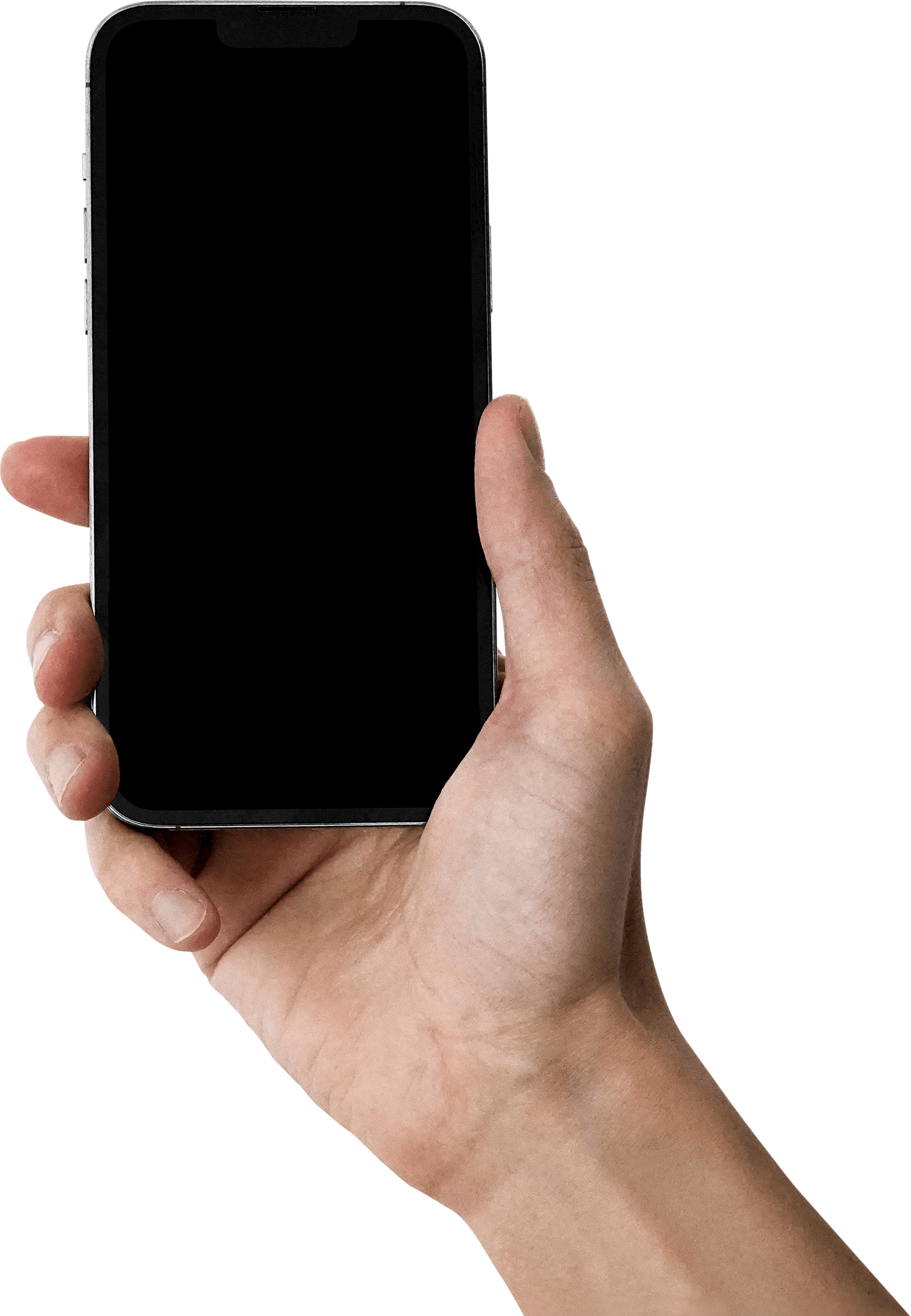 Hand holding phone
